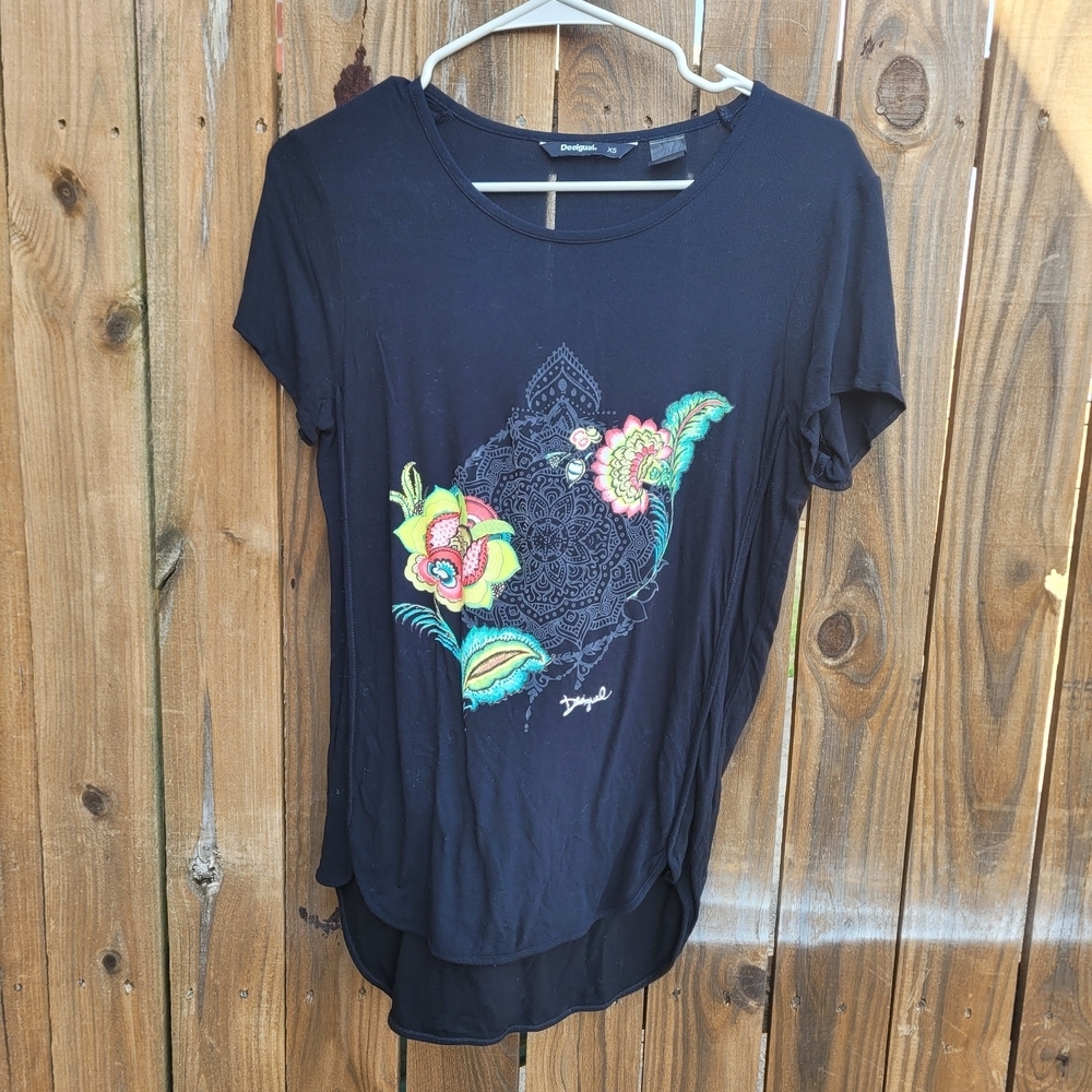 Desigual Black Floral Women Top